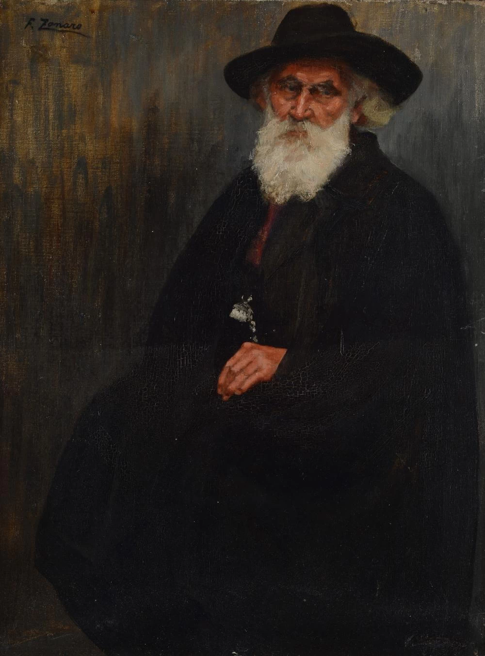 Ritratto di uomo con barba e cappello